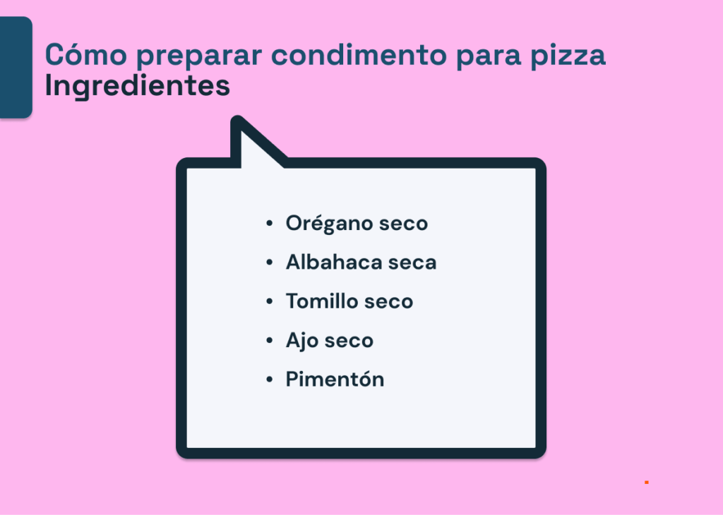 Condimento para pizza